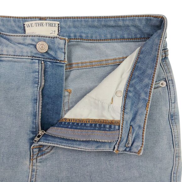 We The Free Jeans Womens 29 Blue Curvy High Rise Super Skinny Light Wash Denim - Picture 4 of 12